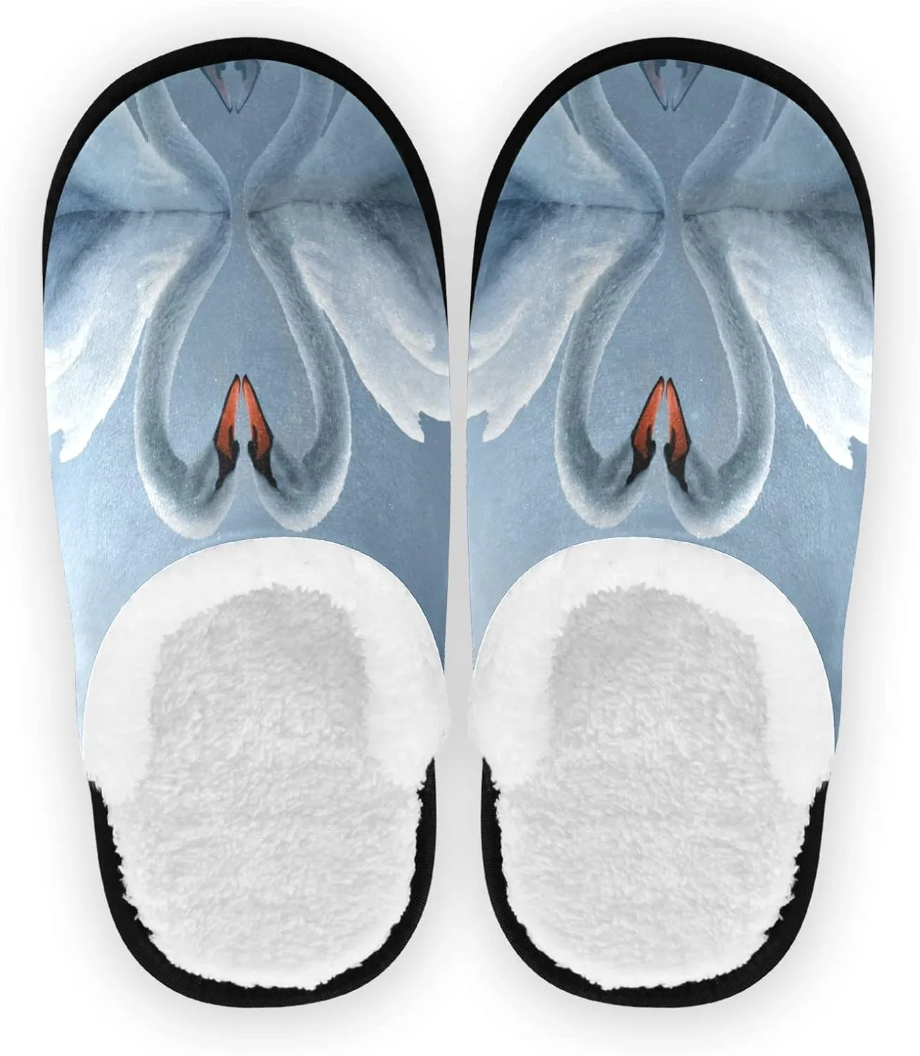 Unisex Slippers Fuzzy Feet Plush Cotton Slippers Anti-Slip Warm House Shoes M/L