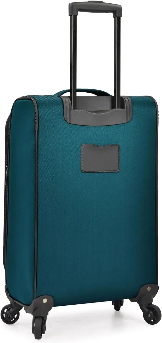 U.S. Traveler Aviron Bay Expandable Softside Luggage with Spinner Wheels, Teal, Carry-on 22-Inch