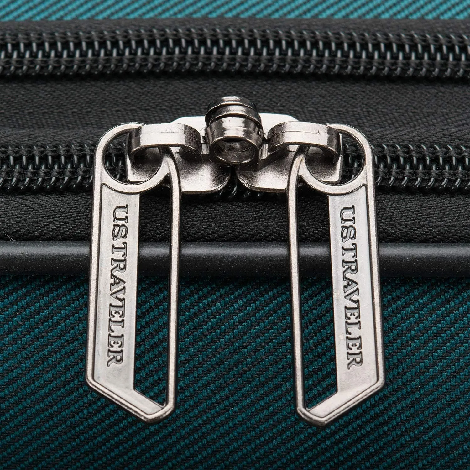 U.S. Traveler Aviron Bay Expandable Softside Luggage with Spinner Wheels, Teal, Carry-on 22-Inch