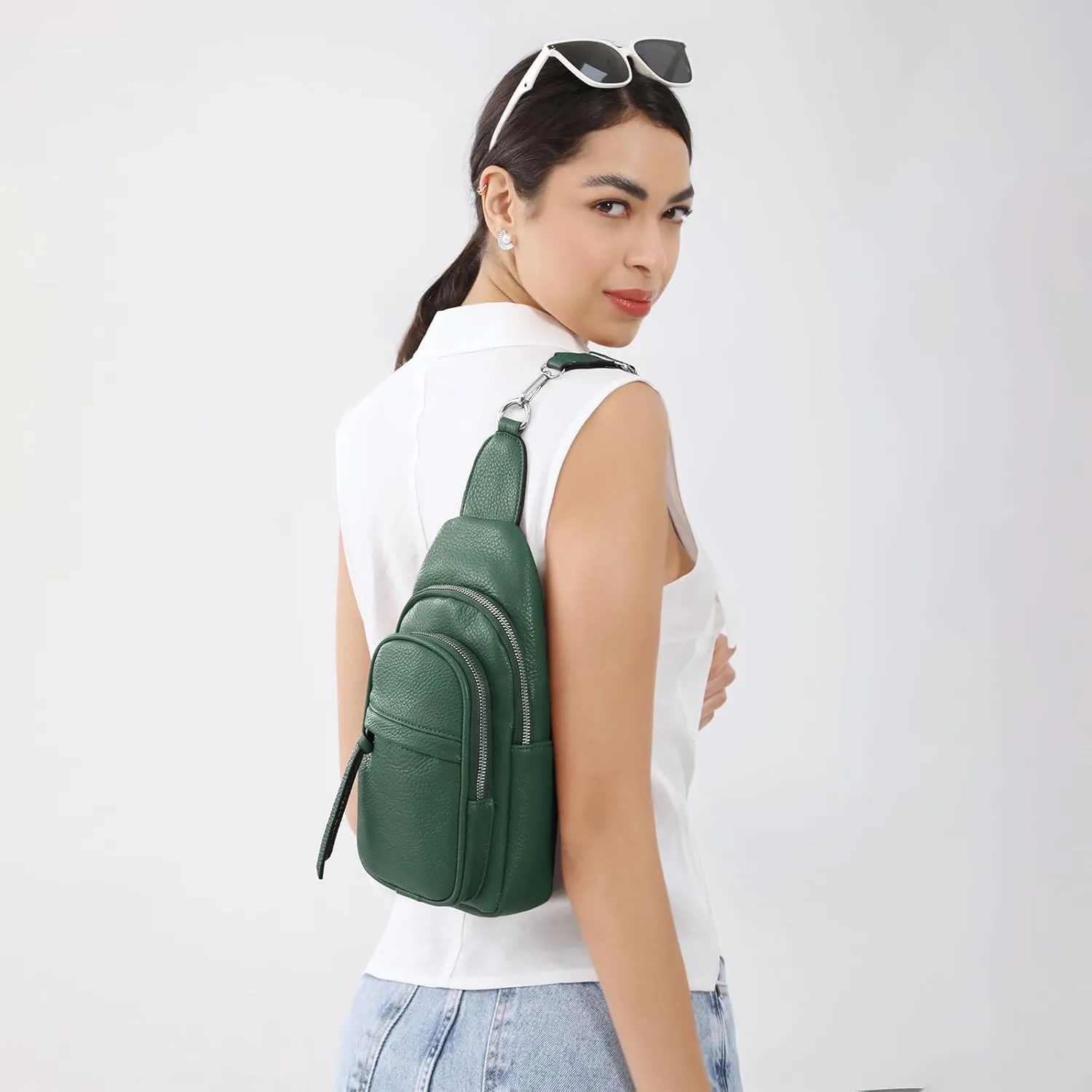 Vegan Leather Fanny Pack Crossbody Bags for Women Chest Bag for Work Shopping Shoulder Tote Blet Bags Backpack