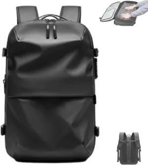 Veloutte Travel Backpack, Veloussette Space Bag, Velouette Space Bag, Expandable Waterproof Backpack (black)