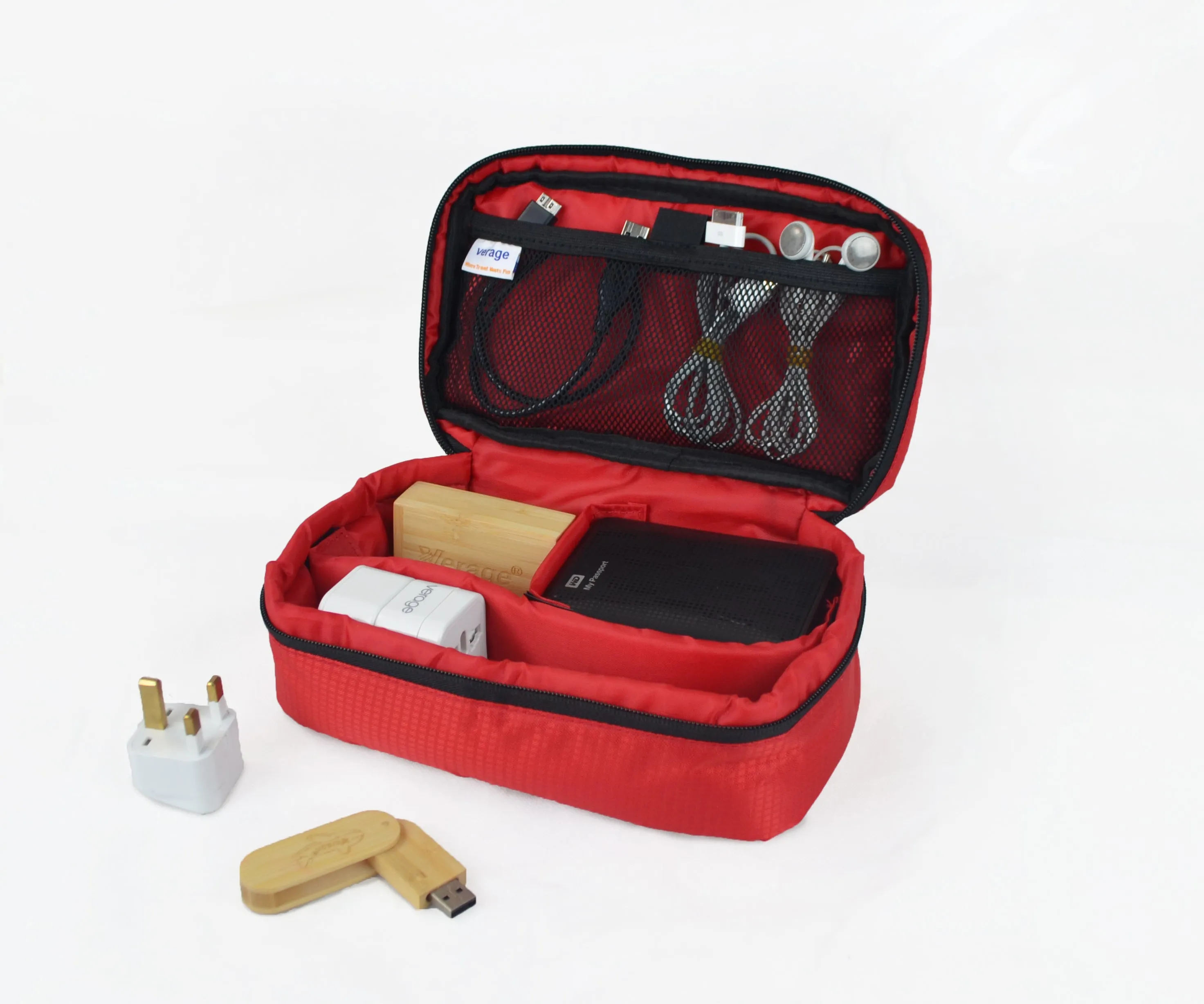 VERAGE Luxe Gadget Organizer - Compact, Durable, and Travel-Friendly Tech Storage Solution