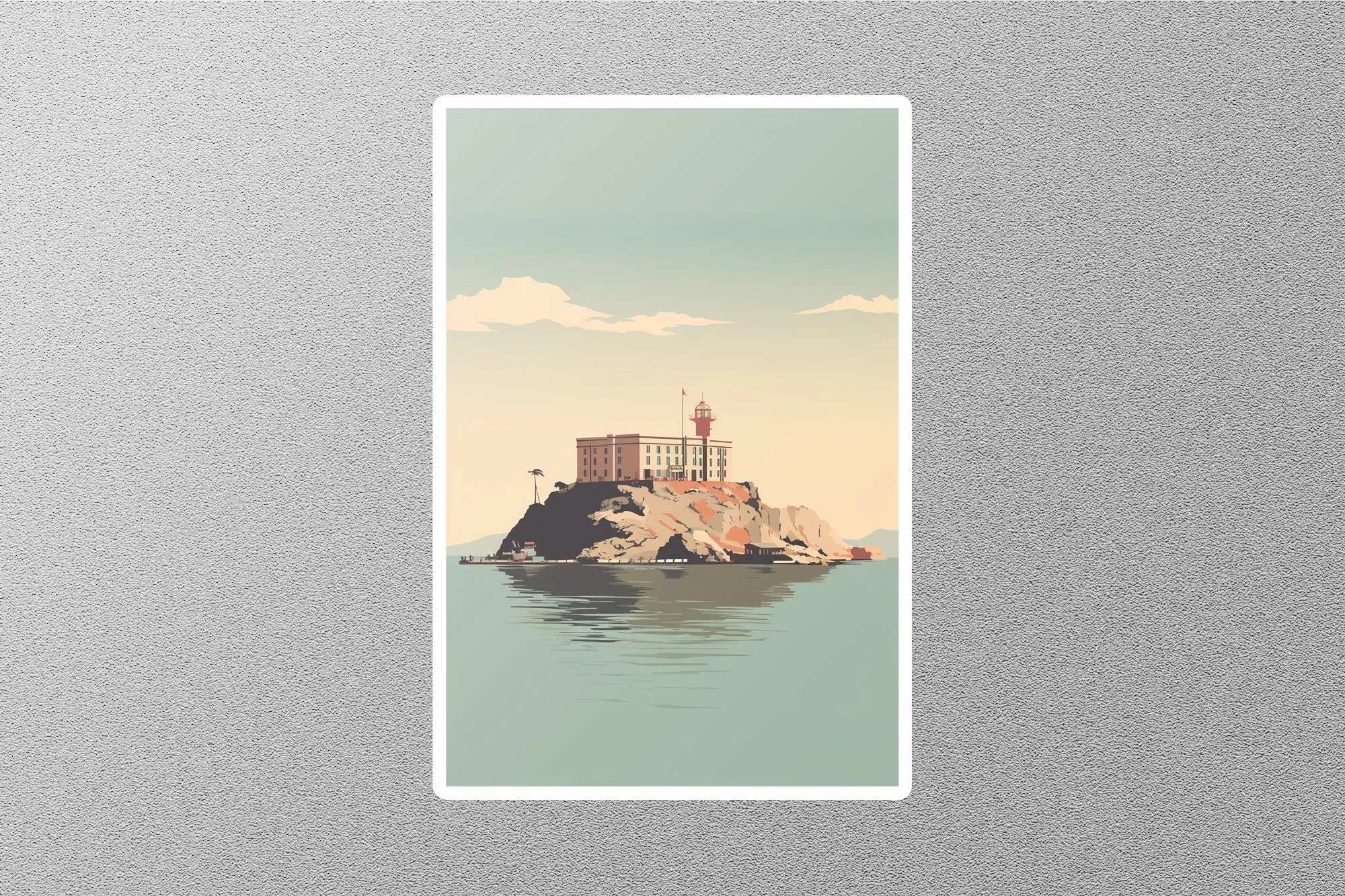 Vintage Alcatraz Travel Sticker