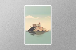 Vintage Alcatraz Travel Sticker