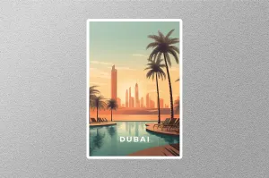 Vintage Dubai Travel Sticker