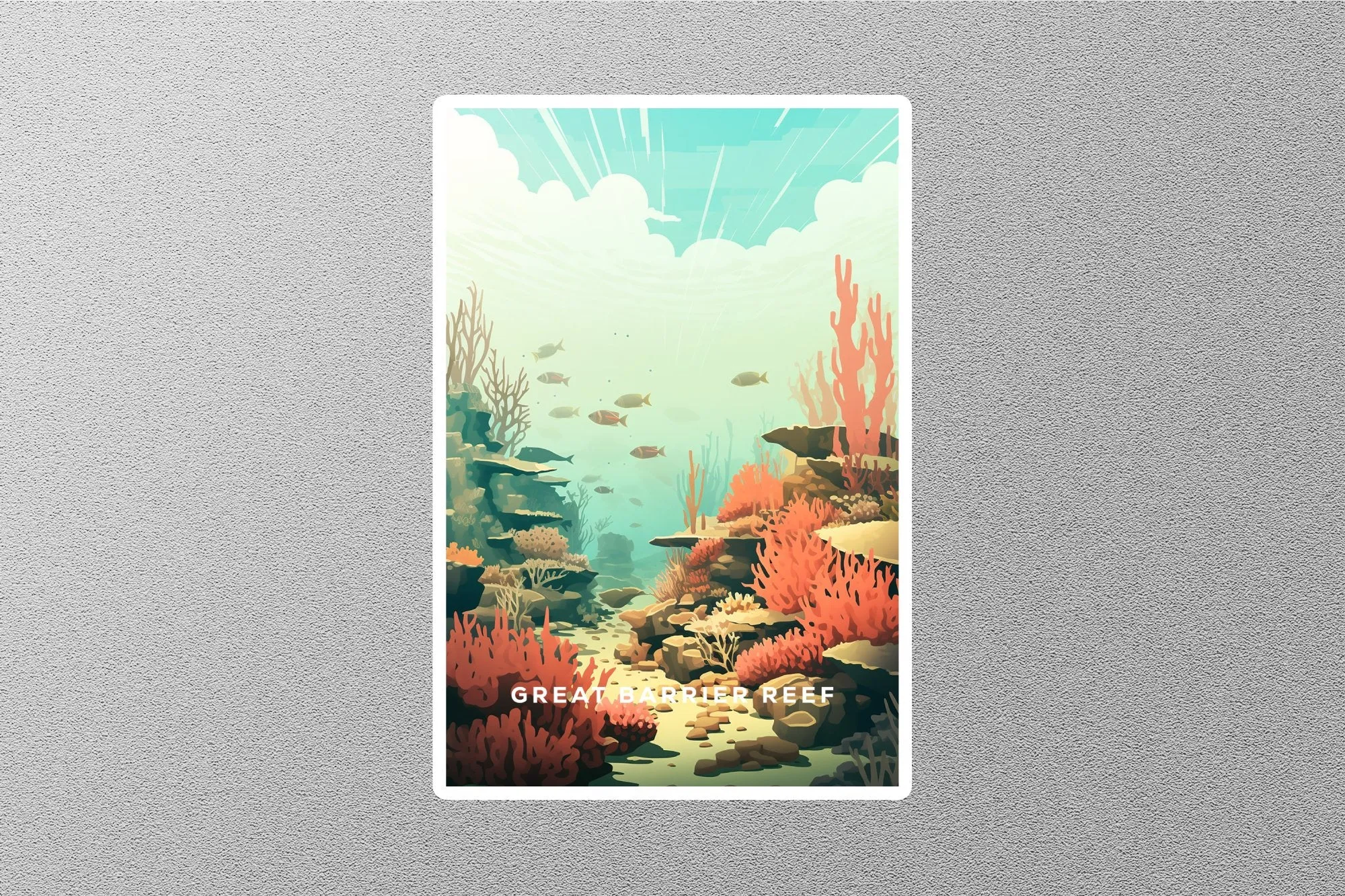Vintage Great Barrier Travel Sticker