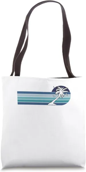 Vintage Palm Tree Summer Cocoa Beach Florida Travel Tote Bag