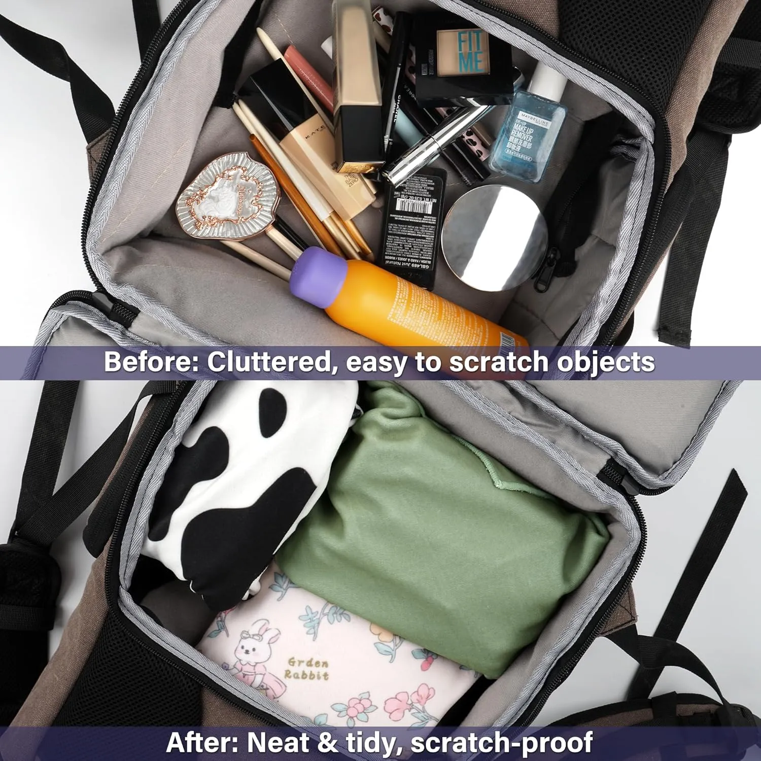 Walking Way Self-Adhesive Magic Cloth Makeup Bag, Portable Protective Cosmetic Pouch, Camera Lens Wrap, Stylish Travel Organizer for Beauty Essentials, Travel, Gifts & Daily Use(Yellow, 21.65 inch)