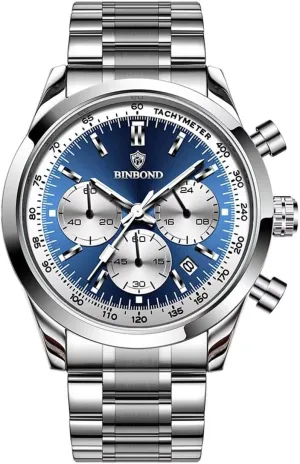 Watch for Men Quartz Men's Watches Luxury Luminous Waterproof Chronograph Wristwatch Calendar Stainless Steel Clock