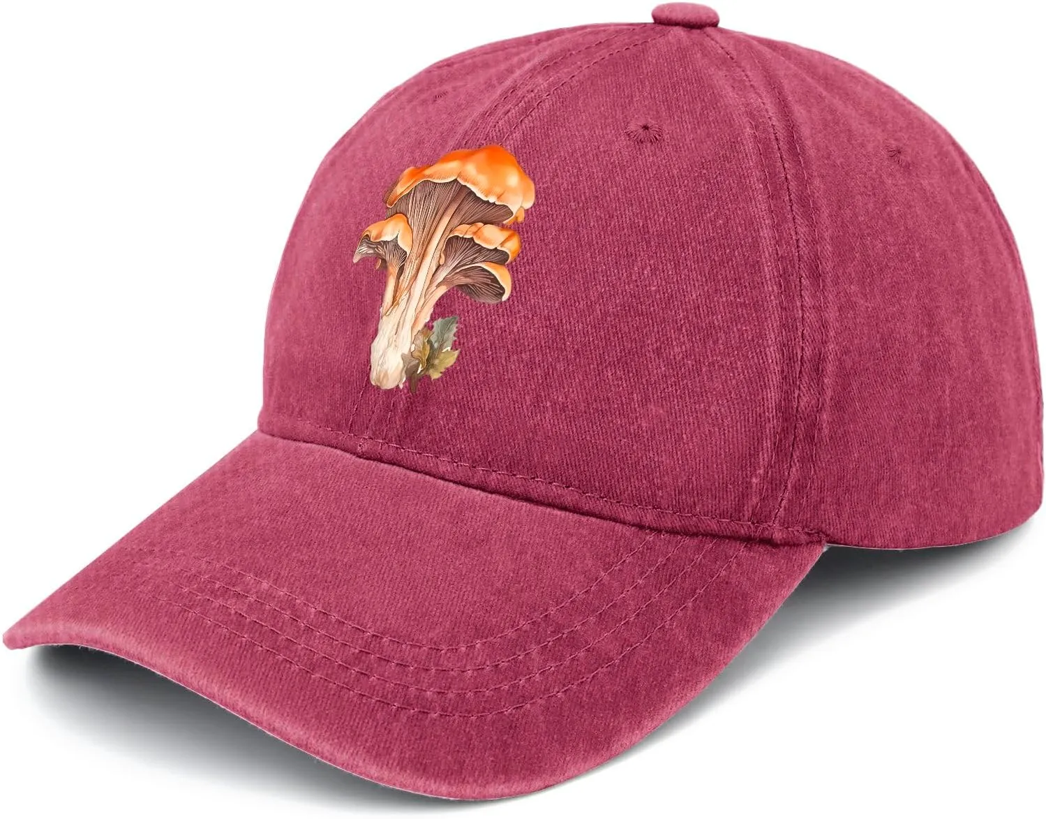 Watercolor Mushroom Hat for Women Stylish Washed Distressed Baseball Caps