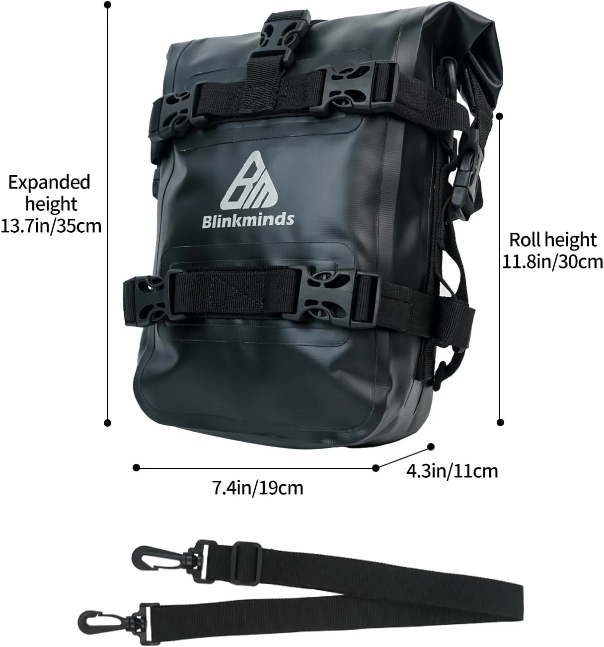 Waterproof Motorcycle Tail Bag 8L Motorcycle Dry Bag Crash Bar Bags used as Motorcycle Luggage Bag Sissy Bar Bag Back Seat Saddle Bag Rack Fender Bag Pouch Dirt Bike Pack for Moto Enduro ATV