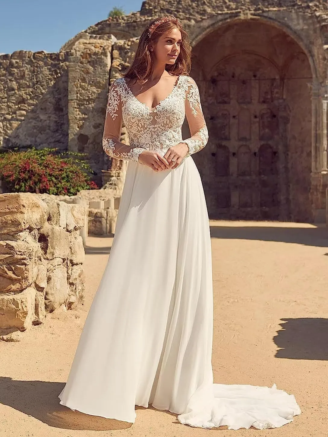 Wedding Dresses for Bride 2025 Lace Mermaid Sleeveless Beach Bohe Wedding Gowns