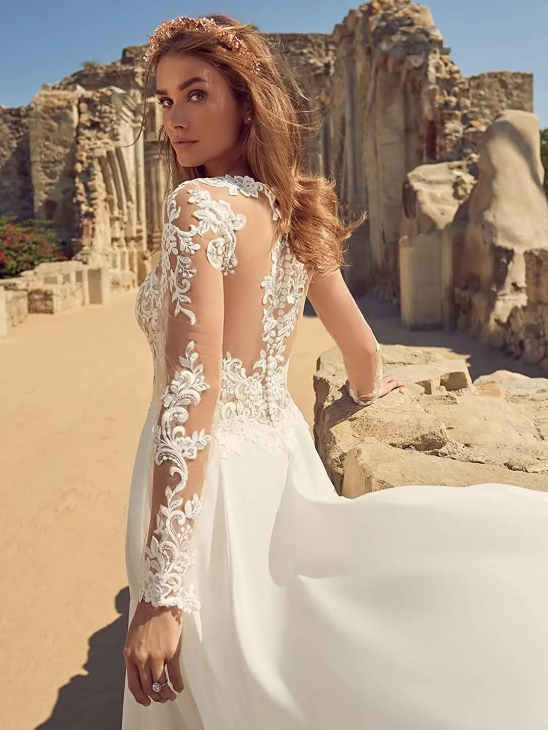 Wedding Dresses for Bride 2025 Lace Mermaid Sleeveless Beach Bohe Wedding Gowns