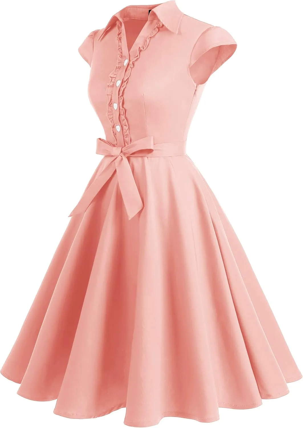 Wedtrend Women's 1950s Retro Rockabilly Dress Cap Sleeve Vintage Swing Dress