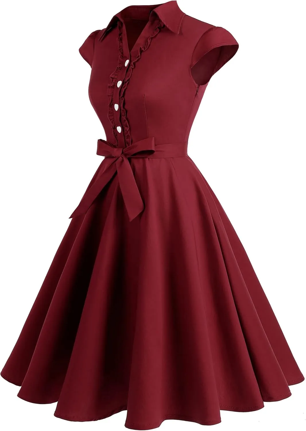 Wedtrend Women's 1950s Retro Rockabilly Dress Cap Sleeve Vintage Swing Dress
