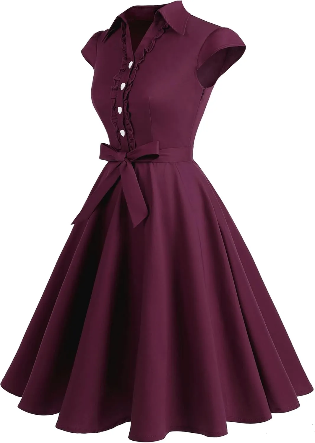 Wedtrend Women's 1950s Retro Rockabilly Dress Cap Sleeve Vintage Swing Dress