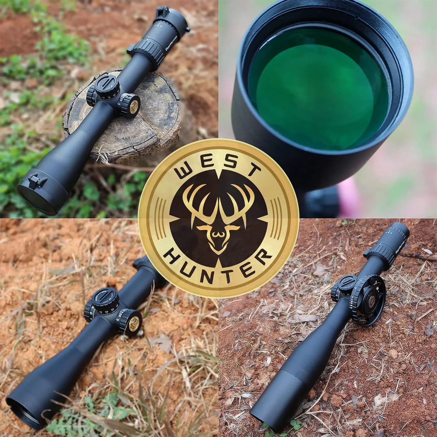 WestHunter Optics HD-S 4-16x44 SF Riflescopes, 30mm Tube Second Focal Plane Tactical Precision 1/10 MIL Shooting Scope