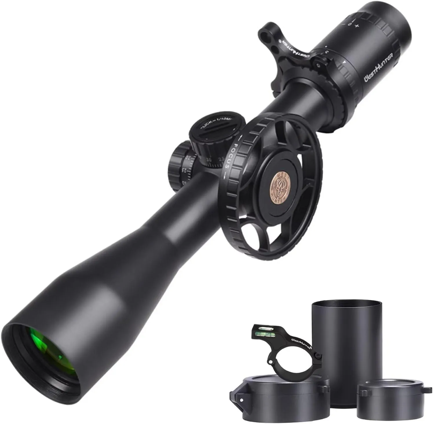 WestHunter Optics HD-S 4-16x44 SF Riflescopes, 30mm Tube Second Focal Plane Tactical Precision 1/10 MIL Shooting Scope