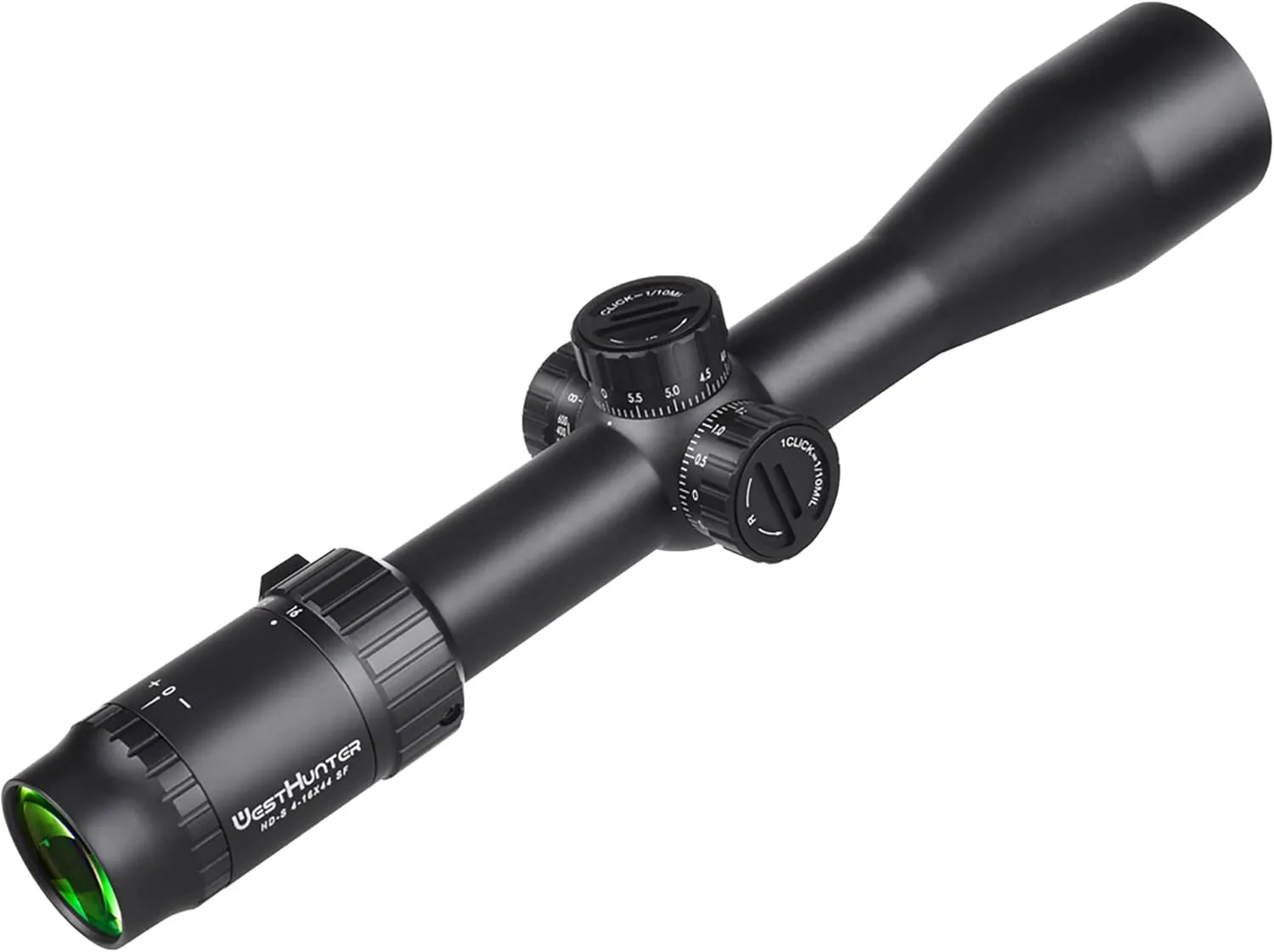 WestHunter Optics HD-S 4-16x44 SF Riflescopes, 30mm Tube Second Focal Plane Tactical Precision 1/10 MIL Shooting Scope
