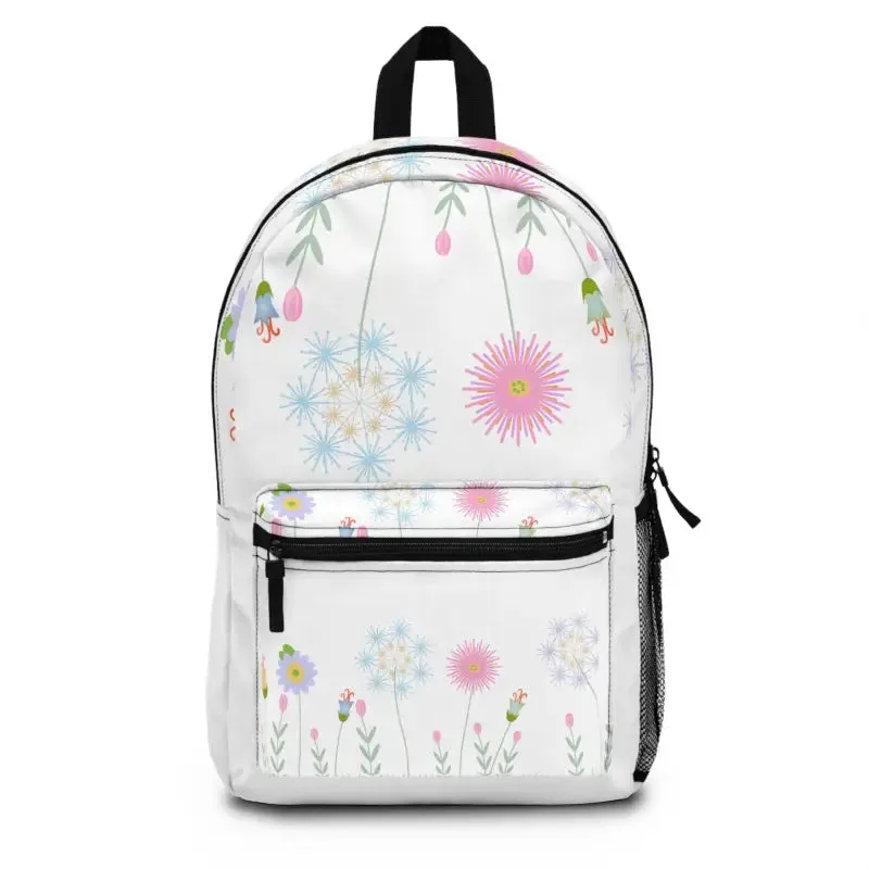 Wild Flowers Trendy Fashion Backpack