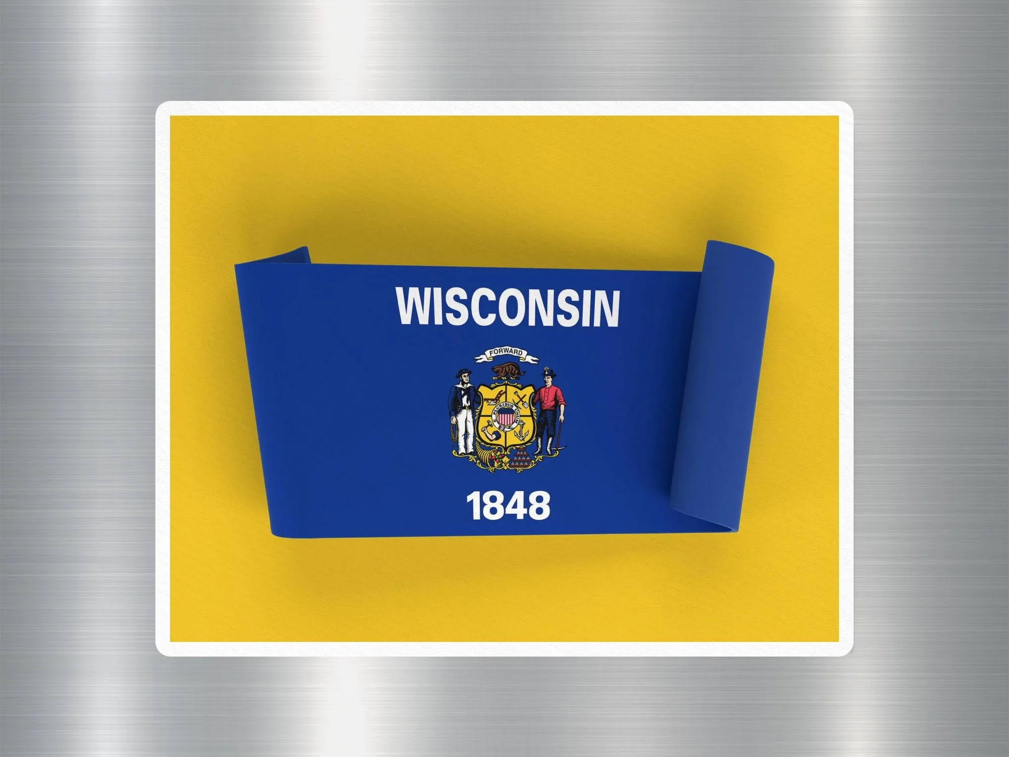 Wisconsin 1848 Travel Sticker