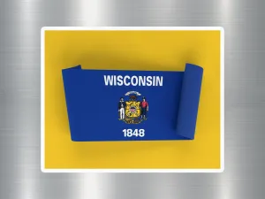 Wisconsin 1848 Travel Sticker