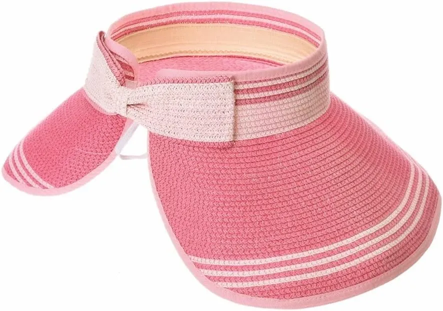 WITHMOONS Womens Summer Sun Visor Packable Roll-Up Beach Hat SLV1033