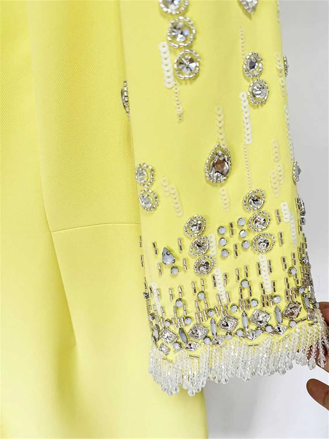 Women's 2025 Party Cocktail Dress Beaded Diamond Slim Midi Formal Dresses Half Sleeve Female Evening Dresses