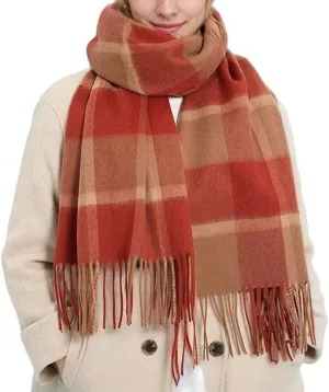 Womens Cashmere Scarf (Baby Alpaca) Large Soft Warm plaid shawls Wraps for Winter Mens Scarves Gifts