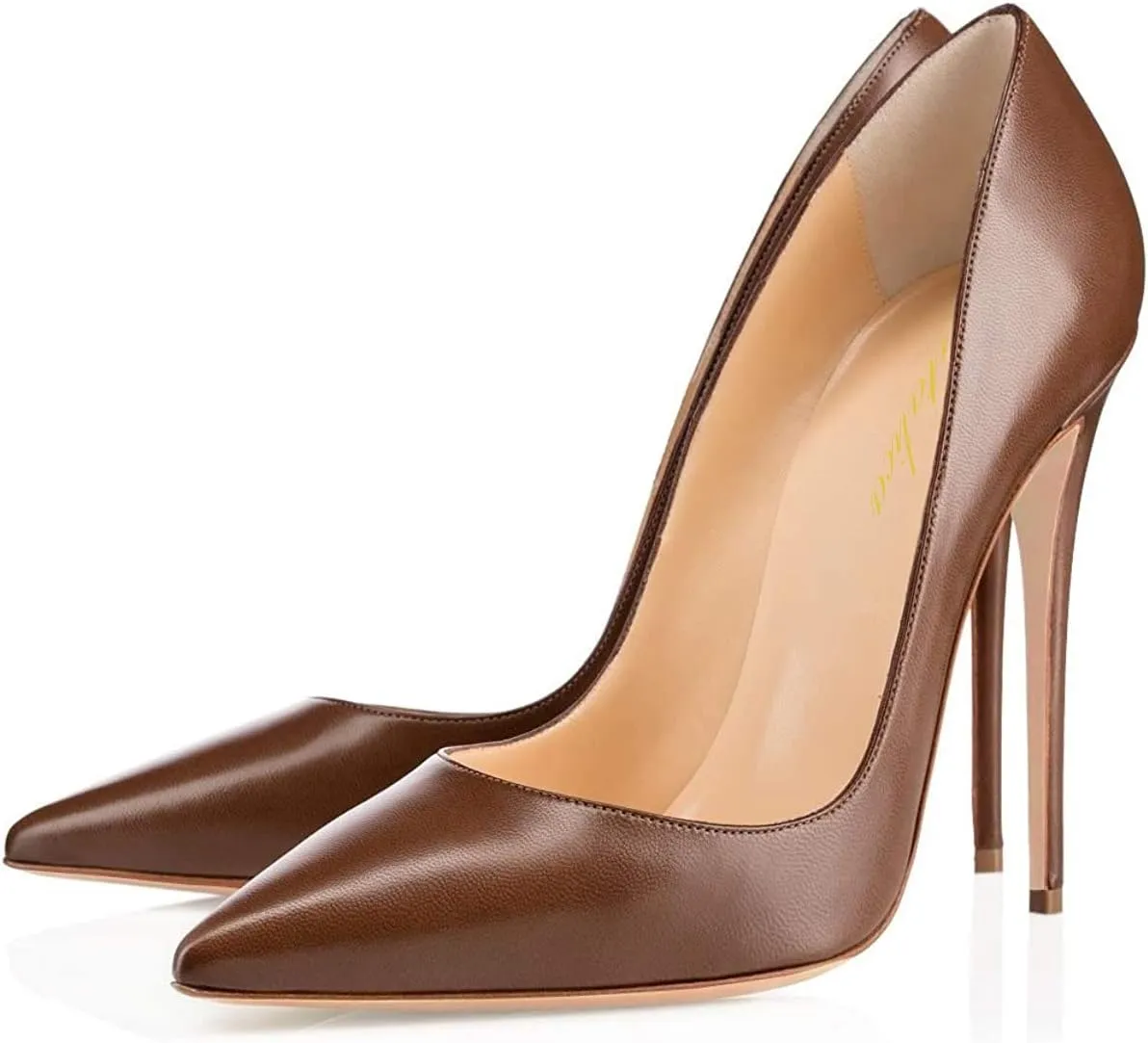 Women's Classic Patent Leather Pointed Toe Slip On 4.7IN Sexy Stiletto High Heels Pumps Shoes for Party Evening Wedding