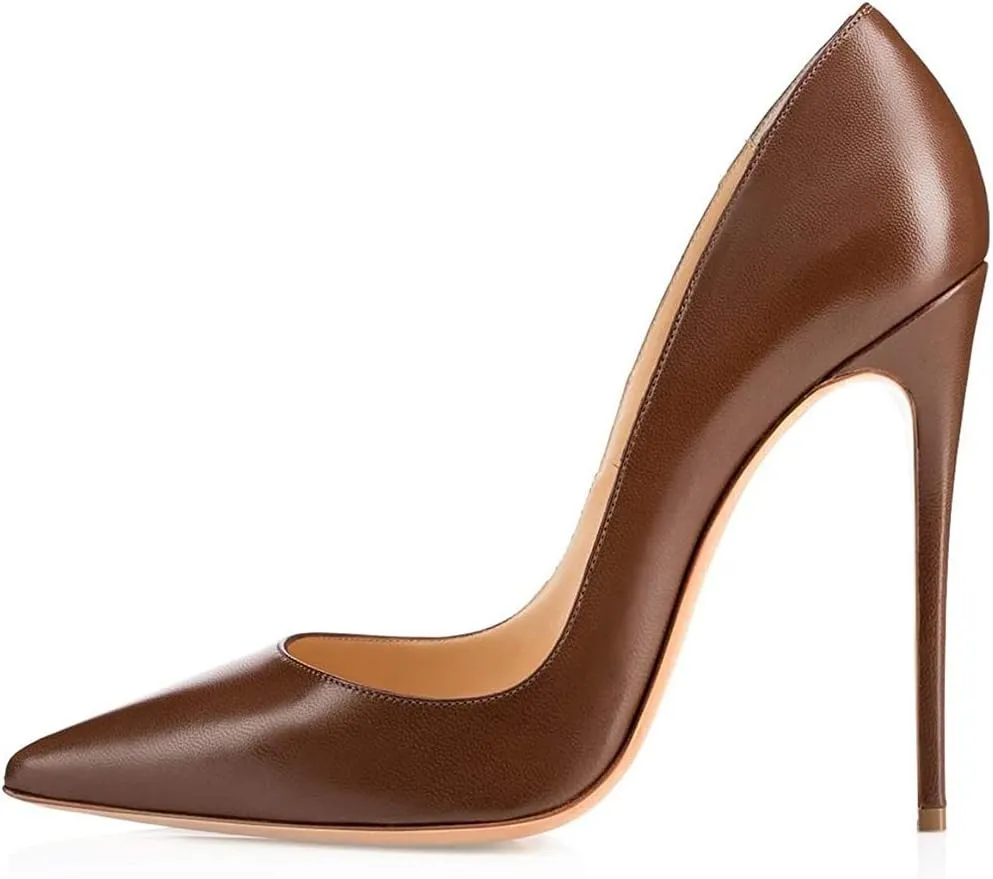 Women's Classic Patent Leather Pointed Toe Slip On 4.7IN Sexy Stiletto High Heels Pumps Shoes for Party Evening Wedding