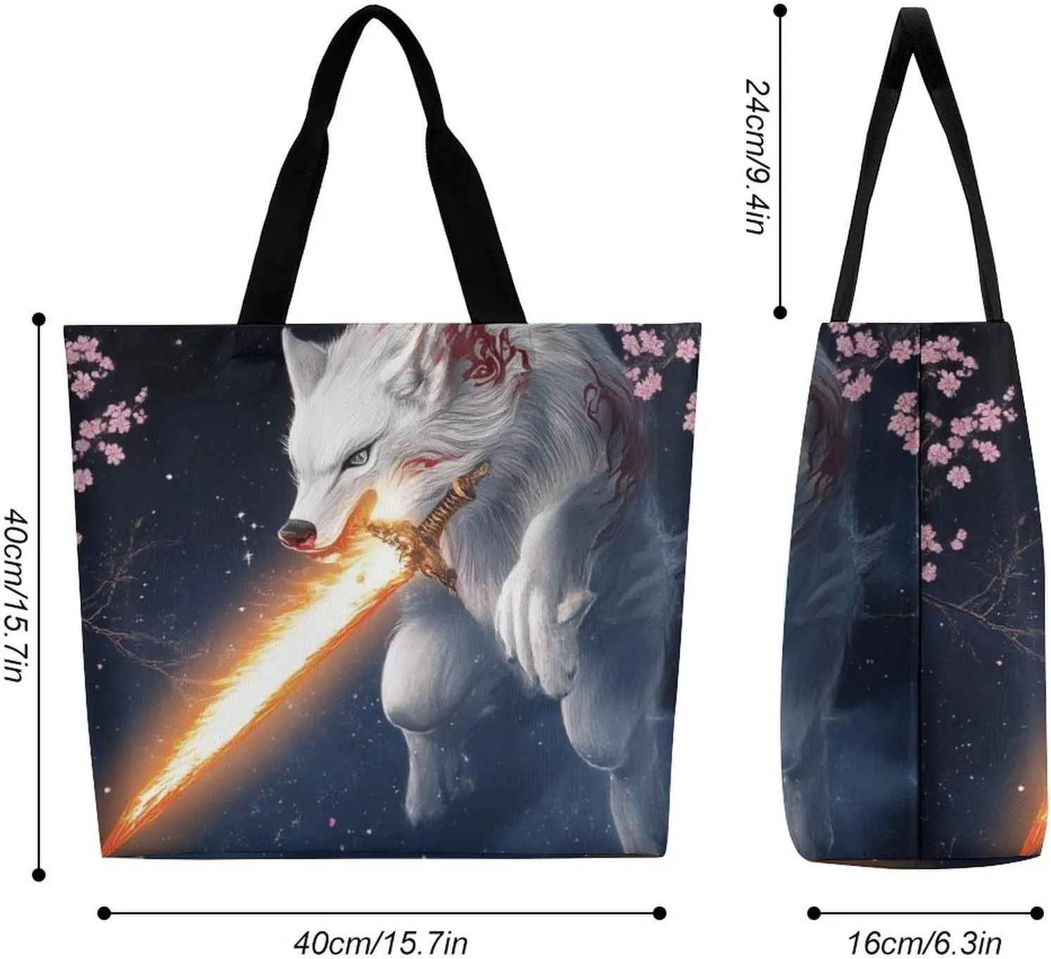 Womens Grocery Bag, Large Capacity Tote Bags Portable Reusable Shopping Shoulder Bag