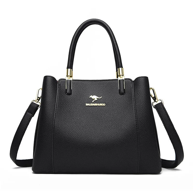 Women's Leather Trendy Shoulder Handbag
