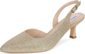 Women's Pumps, Slingback Kitten Heels Pointed Toe Suitable Wedding Party Match Dress Sexy Evening Shoes Heels