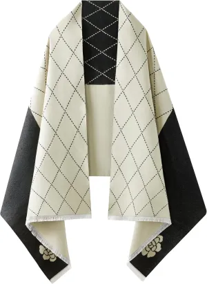 Women's Reversible Pashmina Shawl Wrap for Women Big Scarf Holiday Gifts With Gift Box