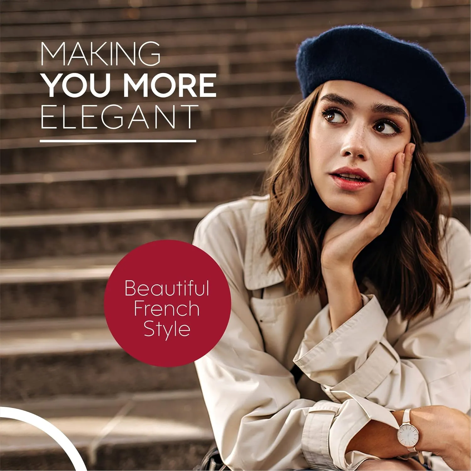 Women's Wool French Beret – Stylish, Chic & Cozy Parisian Unisex Hat for All Seasons