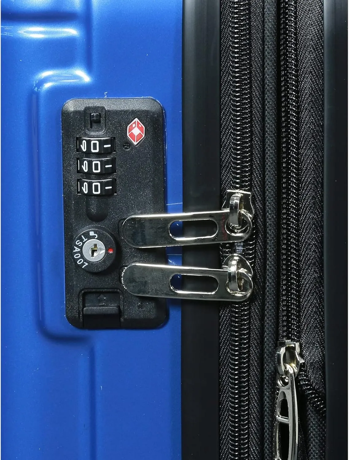 World Traveler Contour Lightweight Polycarbonate Hardside Expandable Spinner Luggage with TSA Lock, Blue, 2-Piece Set(20in,24in)