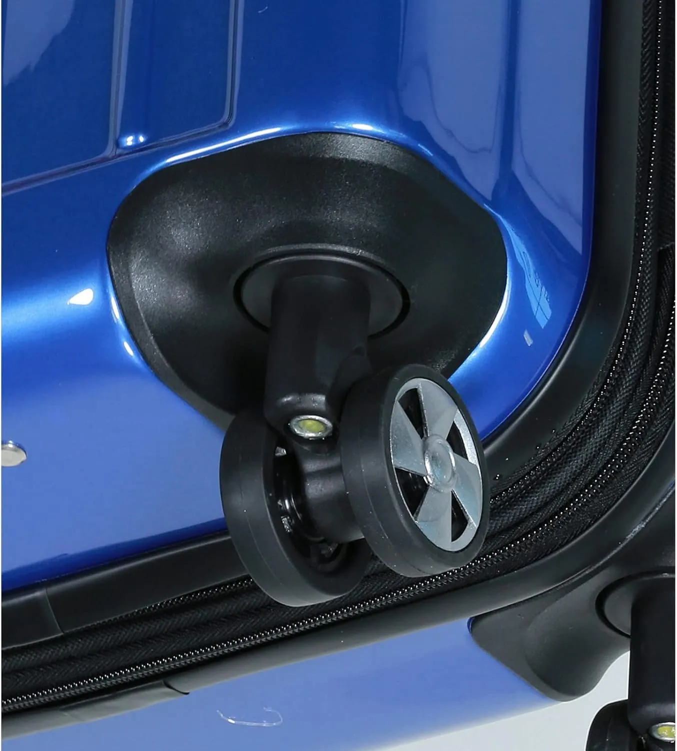 World Traveler Contour Lightweight Polycarbonate Hardside Expandable Spinner Luggage with TSA Lock, Blue, 2-Piece Set(20in,24in)
