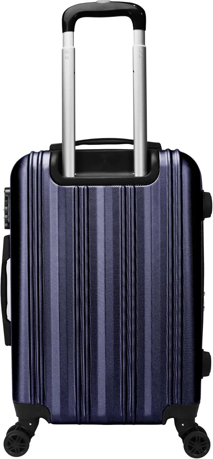 World Traveler Kemyer Quest Hardside Lightweight Expandable Spinner Suitcase Luggage, Navy, 20-inch