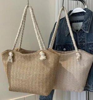 Woven Straw style Shoulder Bag