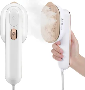 YIKA Steamer for Clothes & Travel Iron - Large Heat Panel, Dry/Wet Steaming, Horizontal/Vertical Use, 1.1lbs Mini Handheld Fabric Wrinkle Remover for Home, Office, and Travel