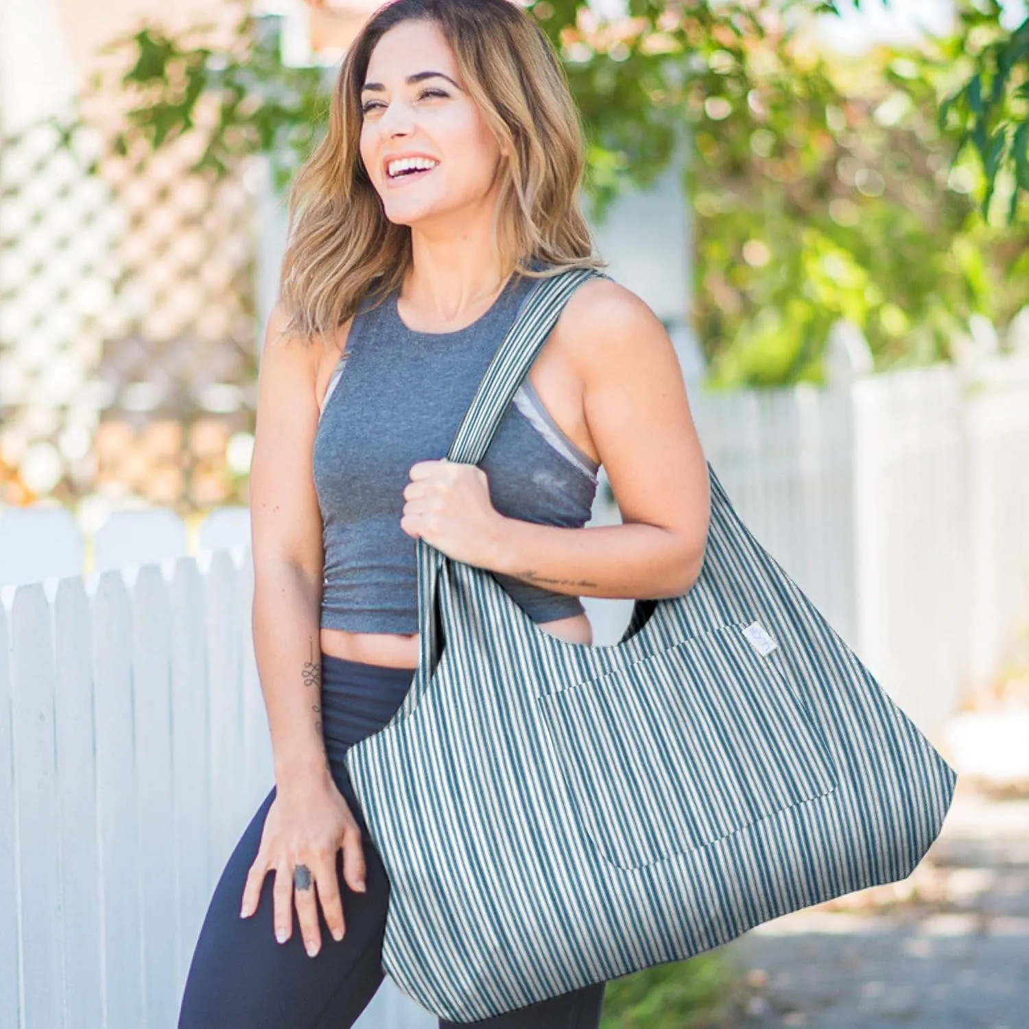 Yogiii Yoga Mat Bag | The ORIGINAL YogiiiTotePRO | Large Yoga Mat Bag or Yoga Mat Carrier with Side Pocket | Yoga Bag Fits Most Size Mats