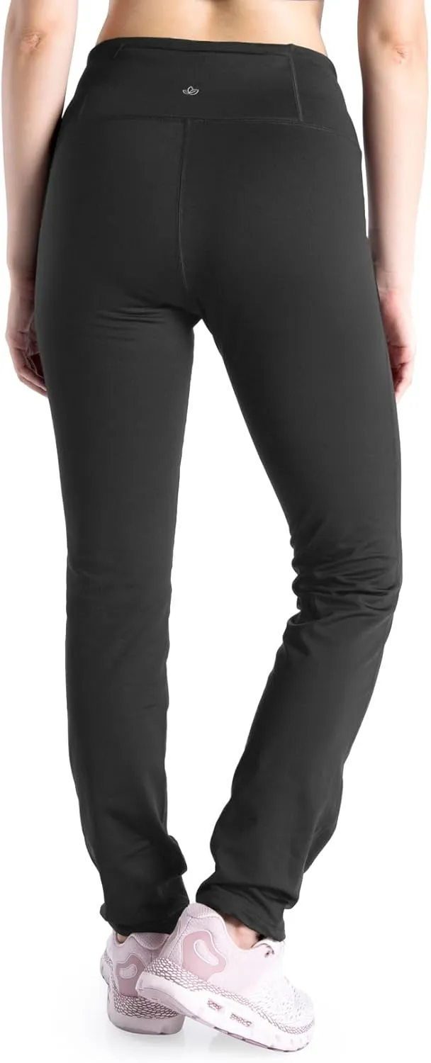 Yogipace 27"/29"/31"/33"/35"/37" Women's Fleece Lined Thermal Pants Yoga Straight Leg Winter Trousers