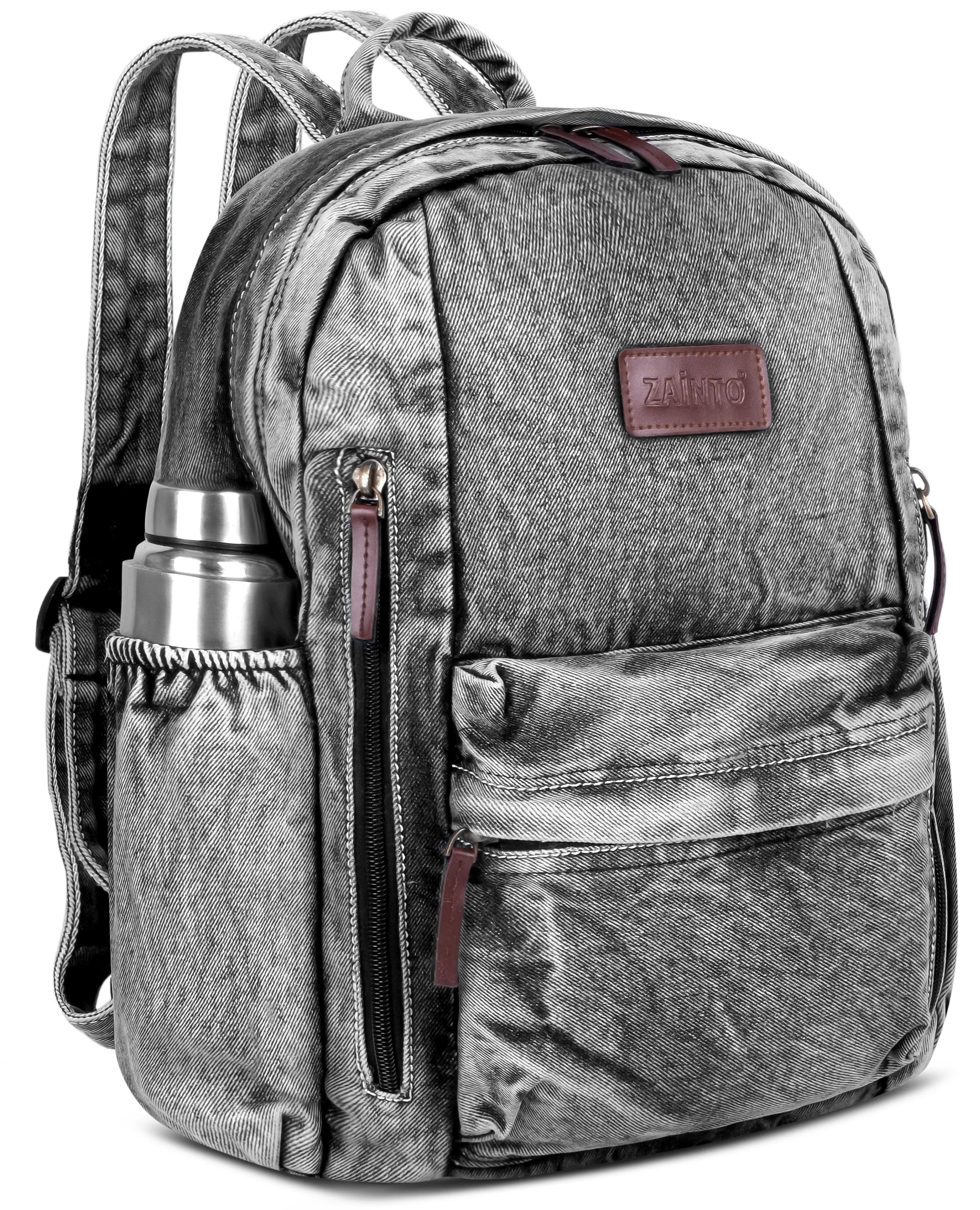 ZAIINTO Denim Backpacks for men and women Stylish Outdoor Travel bag