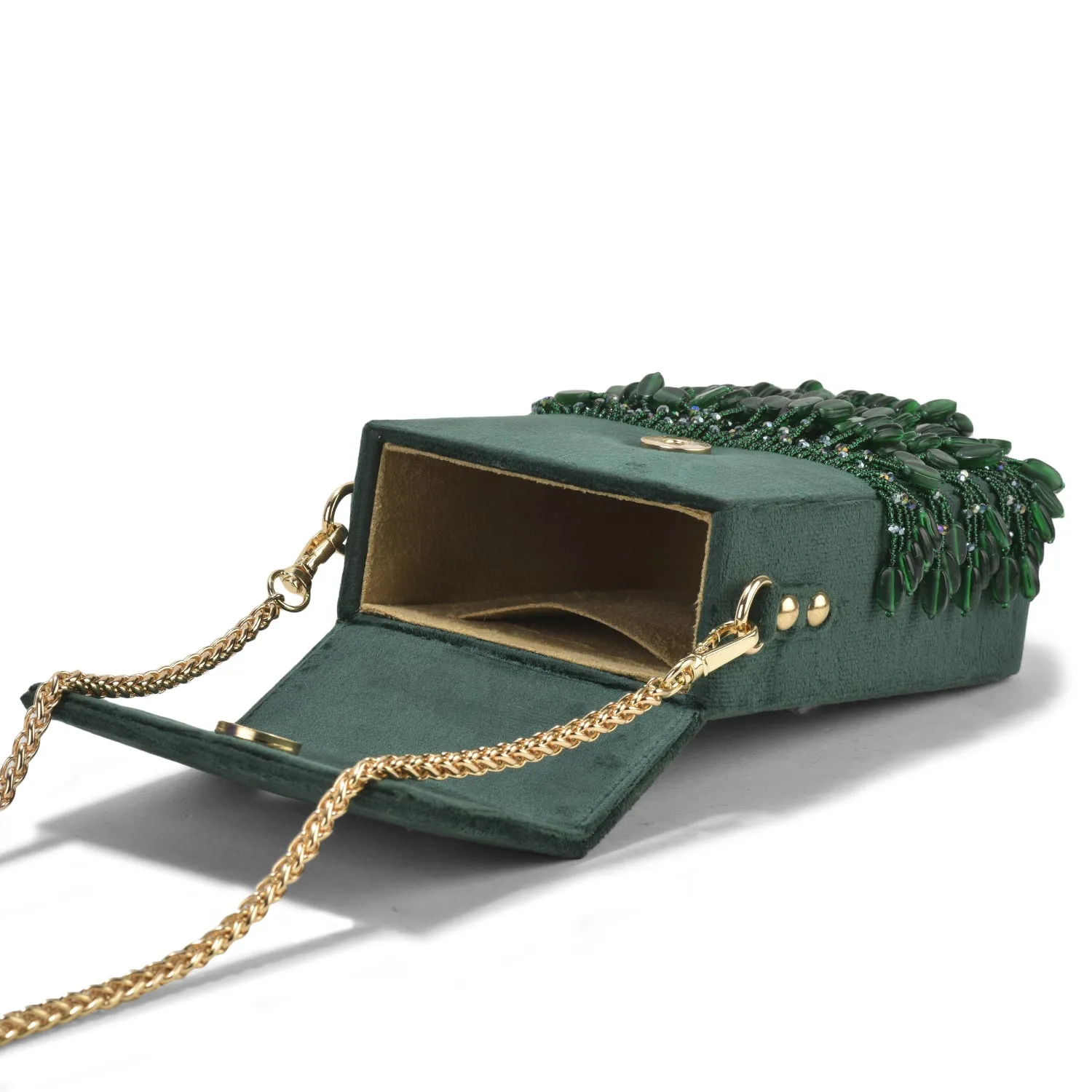ZARA BOX BAG-GREEN