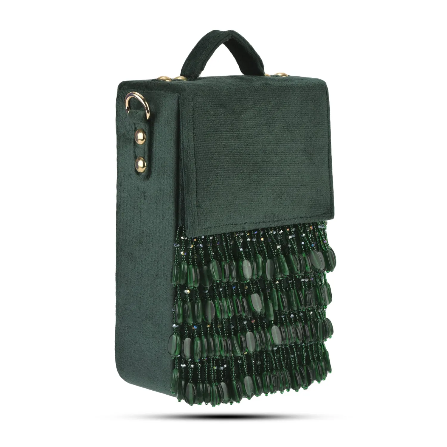 ZARA BOX BAG-GREEN